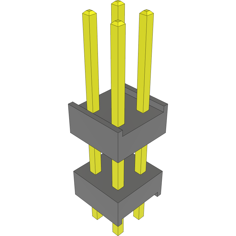 Samtec-DW-02-09-S-D-350 Steckverbinderleisten und Leiterplattenbuchsen Conn Board Stacker HDR 4 POS 2.54mm Solder ST Top Entry Thru-Hole Bulk