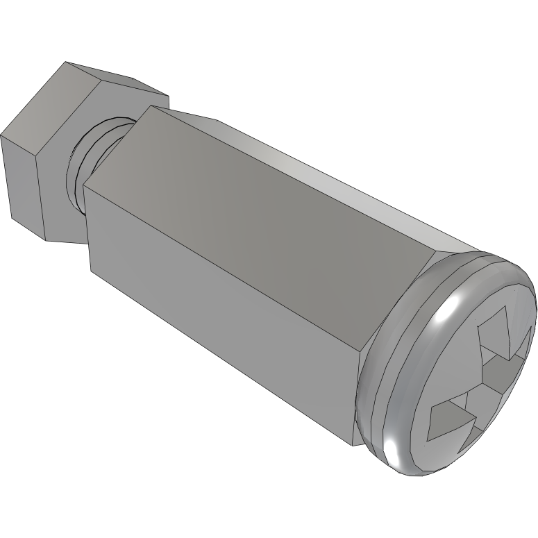 Samtec-SO-0915-03-02-01 Distanzhülsen Standoff Hex M/F M3 X 0.5-THD 4.76mm-A/F 4.76mm-LG Aluminum 6061