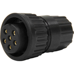 Conn Circular SKT 6 POS Solder Cup ST Cable Mount 6 Terminal 1 Port