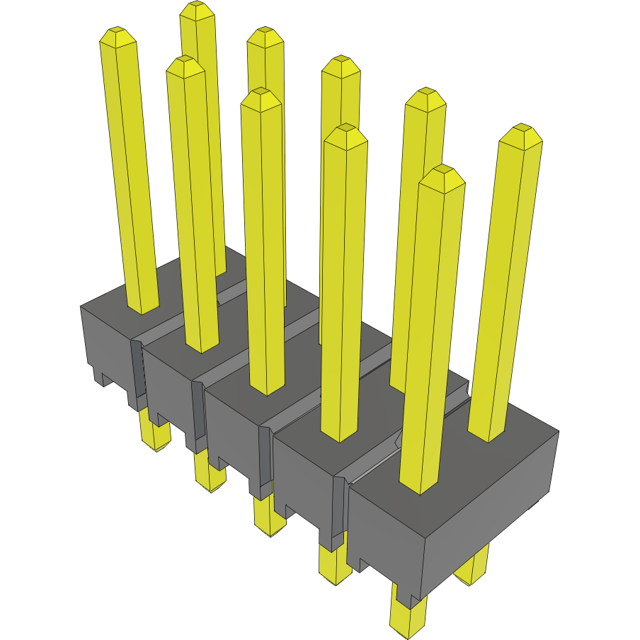Samtec-TSW-105-14-G-D Steckverbinderleisten und Leiterplattenbuchsen Conn Unshrouded Header HDR 10 POS 2.54mm Solder ST Top Entry Thru-Hole Bulk
