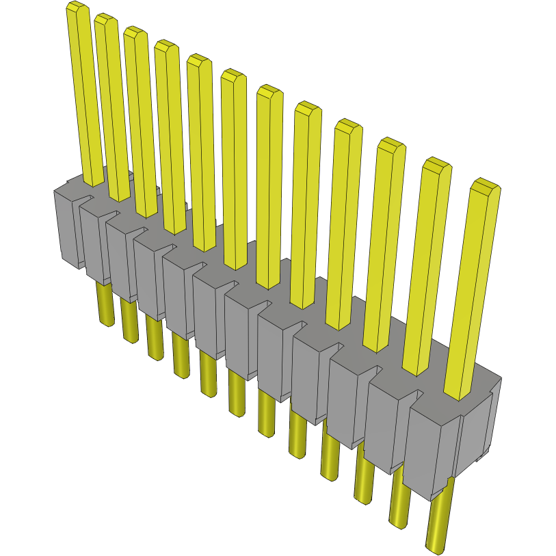 Samtec-HTMS-112-01-G-S Cabezales del conector y receptáculos PCB Conn Unshrouded Header HDR 12 POS 1.27mm Solder ST Top Entry Thru-Hole Tube