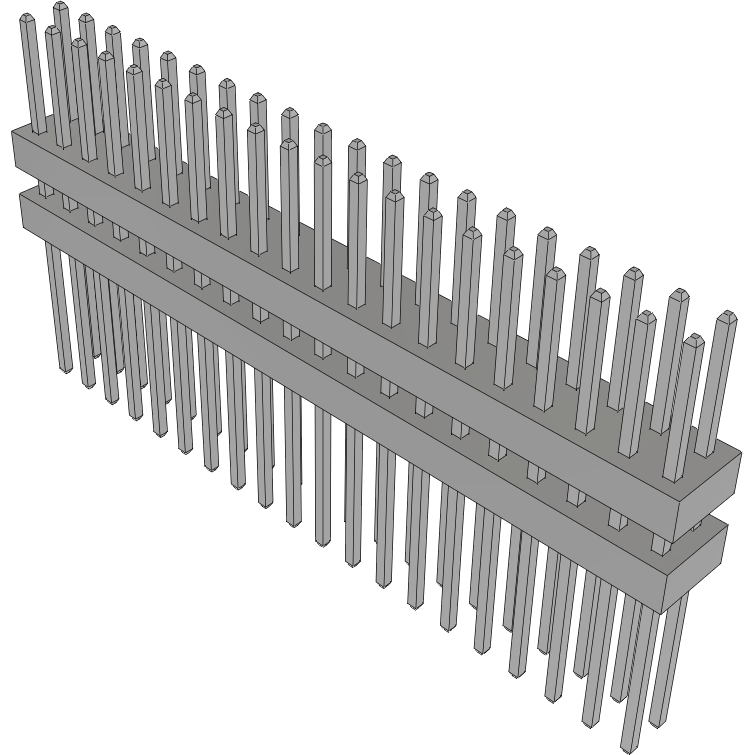 Samtec-TW-20-08-T-D-220-365 Connector Headers and PCB Receptacles Conn Board Stacker HDR 40 POS 2mm Solder ST Top Entry Thru-Hole Bulk