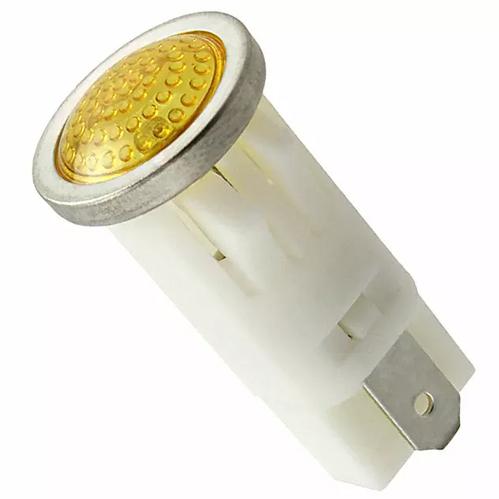 VCC (Visual Communications Company, LLC)-1092QD3-125VAC Panel Mount Indicators Panel Mount Indicator Round 0.5" LED Amber Semi-Dome 125V Tab