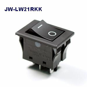 NKK Switches-JW-LW21RKK Switch Rocker Switch Rocker ON None OFF DPST Quick Connect/Solder Lug Curved Rocker 16A 250VAC 72VDC 25000Cycles