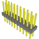 Conn Unshrouded Header HDR 20 POS 2.54mm Solder ST Top Entry Thru-Hole Bulk