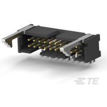 TE Connectivity-104130-4 连接器插头及 PCB 插座 Conn Ejector Header HDR 20 POS 2.54mm Solder RA Thru-Hole Tray