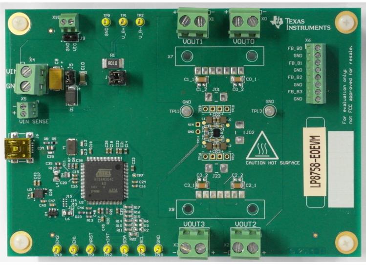 Texas Instruments-LP8758-E0EVM Power Management Development Boards and Kits LP8758-E0 Four Output Step-Down DC-DC Regulator Evaluation Module
