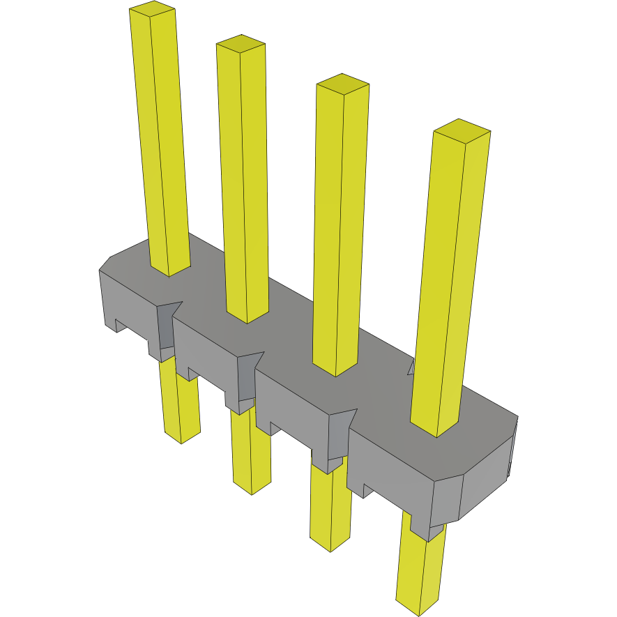 Samtec-MTLW-104-07-G-S-235 Piastre connettori e prese PCB Conn Unshrouded Header HDR 4 POS 2.54mm Solder ST Top Entry Thru-Hole Bulk