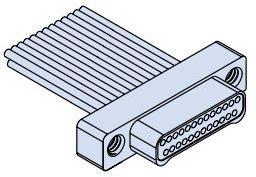Glenair-891-001-21PT-0C7-18T Steckverbinder, D-Sub Conn Nano-D PIN 21 POS 0.635mm Crimp ST Cable Mount 21 Terminal 1 Port