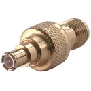 HUBER+SUHNER-33_MCX-SMA-50-1/111_UE RF-Steckverbinder Conn MCX-SMA Adapter 0Hz to 6GHz 50Ohm ST PL/F Gold Single