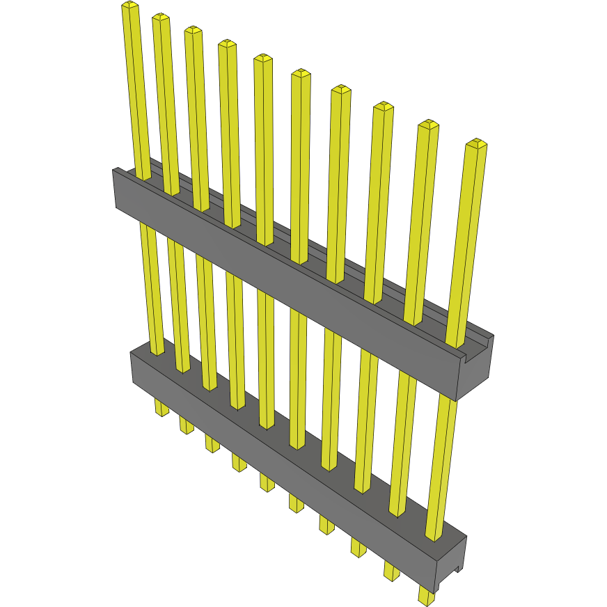 Samtec-DW-10-20-G-S-625 Piastre connettori e prese PCB Conn Board Stacker HDR 10 POS 2.54mm Solder ST Top Entry Thru-Hole Bulk