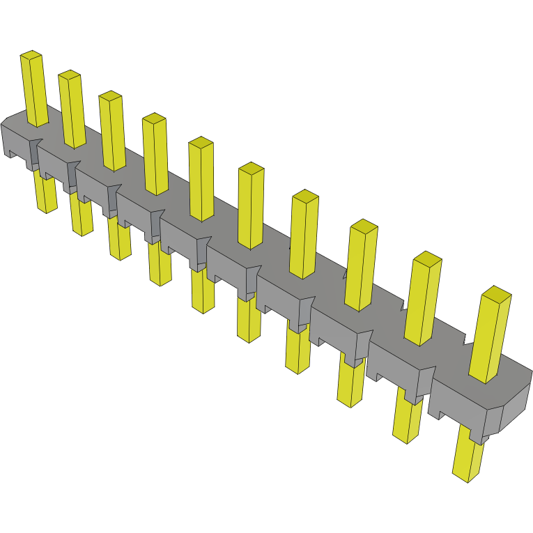 Samtec-MTLW-110-06-G-S-125 连接器插头及 PCB 插座 Conn Unshrouded Header HDR 10 POS 2.54mm Solder ST Top Entry Thru-Hole Bulk