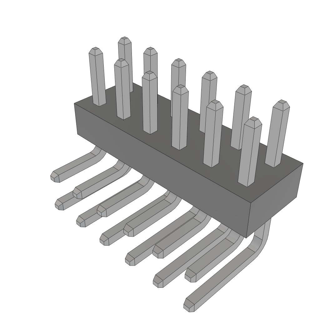 Samtec-TMMH-106-01-TM-D-RA Cabezales del conector y receptáculos PCB Conn Unshrouded Header HDR 12 POS 2mm Solder RA Side Entry Thru-Hole Tube