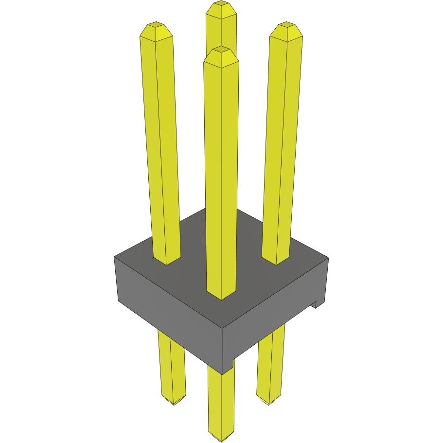 Samtec-MTMM-102-07-G-D-245 连接器插头及 PCB 插座 Conn Unshrouded Header HDR 4 POS 2mm Solder ST Top Entry Thru-Hole Bulk
