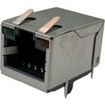 Conn RJ-45 F 8 POS 1.01mm Solder RA Thru-Hole 12 Terminal 1 Port Cat 6a Tray