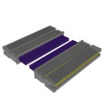 Cable Assembly Discrete Wire 0.101m 28AWG Terminal Strip to Terminal Strip 60 to 60 POS M-M Crimp-Crimp TIGER EYE™ Layer