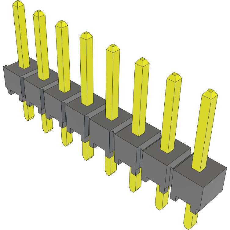 Samtec-TSW-108-23-F-S Connector Headers and PCB Receptacles Conn Unshrouded Header HDR 8 POS 2.54mm Solder ST Top Entry Thru-Hole
