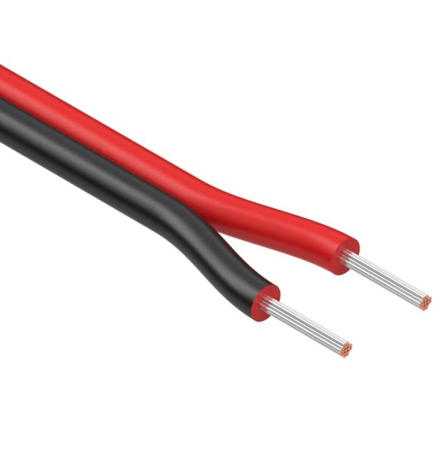 Tensility International-30-00801 Kabel, Mehrleiter Multi-Conductor Cable 2Conductors 22AWG 3.9mm 300V Black/Red Polyvinyl Chloride