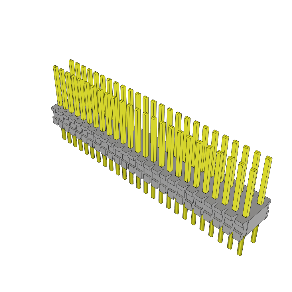 Samtec-TMS-125-01-L-D Embases de raccordement et réceptacles PCB Conn Unshrouded Header HDR 50 POS 1.27mm Solder ST Top Entry Thru-Hole Tube
