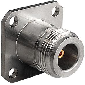 Bulgin Components PLC-RFNA4JGIMF Connettore RF N Type Series Pin Without Extended, 4 Hole Flange