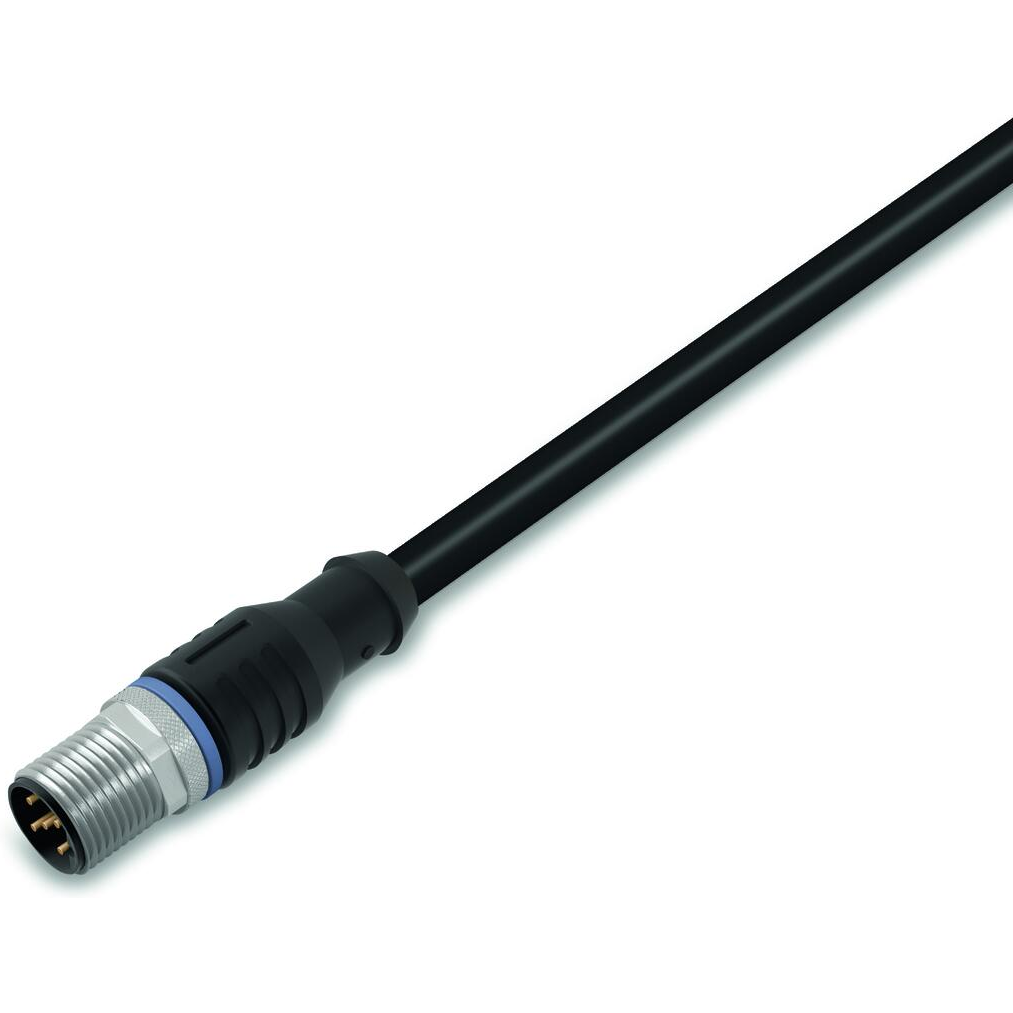 WAGO-756-5311/060-050 null Sensor/Actuator Cable, fitted on one end, 5-Pole, M12 Plug, Straight, one free cable end, 5 m