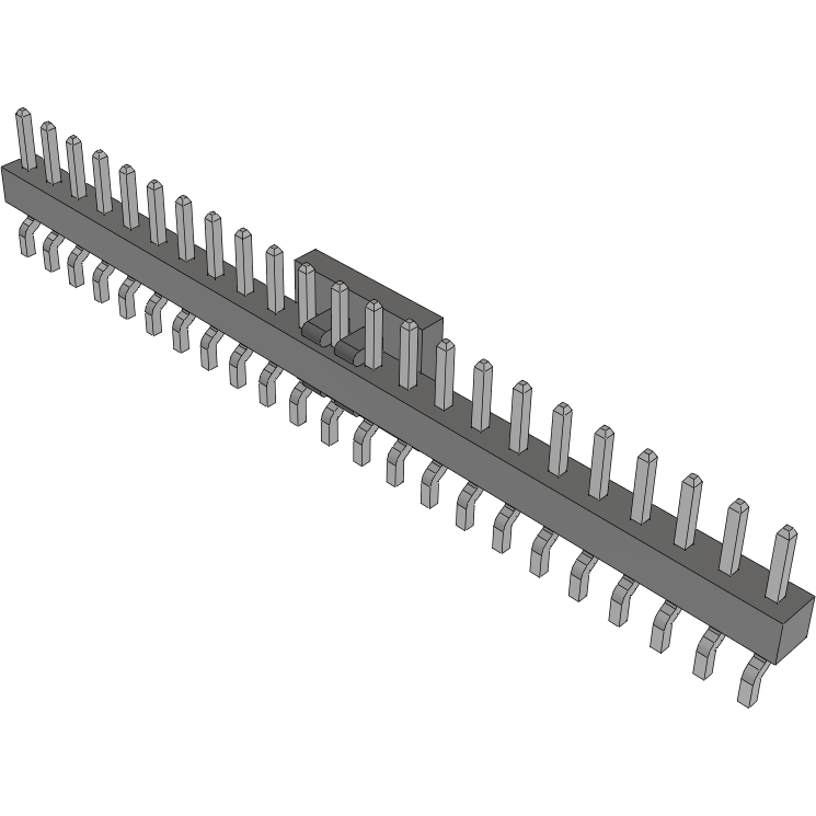Samtec-MMT-123-01-T-SH-P-TR Steckverbinderleisten und Leiterplattenbuchsen Conn Unshrouded Header HDR 23 POS 2mm Solder RA Side Entry SMD T/R