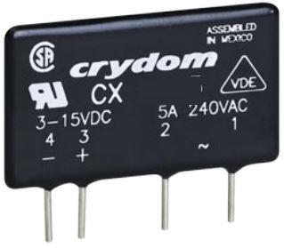 Sensata Technologies-CX240D5R Relé de estado sólido Relay SSR 15mA 15V DC-IN 5A 280V AC-OUT 4-Pin SIP