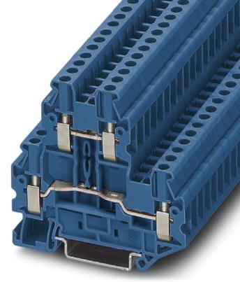 PHOENIX CONTACT-3044649 Bloques terminales del conector Conn Double-Level Terminal Block F 4 POS Screw T DIN Rail 24A