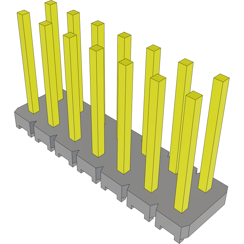 Samtec-MTLW-107-07-L-D-340 Connector Headers and PCB Receptacles Conn Unshrouded Header HDR 14 POS 2.54mm Solder ST Top Entry Thru-Hole Bulk