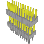 Conn Board Stacker HDR 22 POS 1.27mm Solder ST Thru-Hole Tube