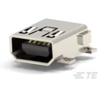 TE Connectivity-1-1734328-1 Connector USB Conn Mini USB 2.0 Type AB RCP 5 POS 0.8mm Solder RA SMD 5 Terminal 1 Port Tray