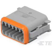 Deutsch Group-DT06-12SA 分立接线罩连接器 Conn Housing PL 12 POS Crimp ST Cable Mount Gray Box