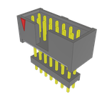 Conn Elevated Shrouded Header HDR 14 POS 2.54mm Solder ST Top Entry Thru-Hole Layer