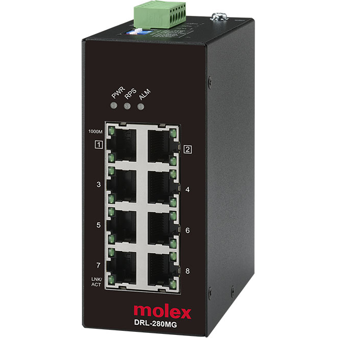 Molex-1120361003 以太网交换机 Ethernet Switch 8-Port 1000Mbps Carton