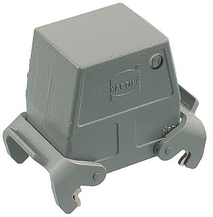 HARTING-19200320537 Adattatori Shrink Boot Hood 90° 32A Shell Size Powder Die Cast Aluminum Double Lock Han®