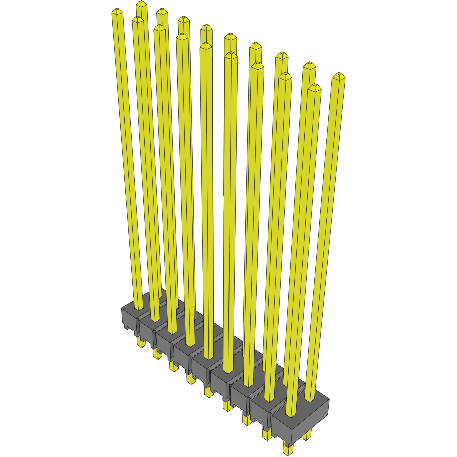 Samtec-TSW-109-21-T-D Cabezales del conector y receptáculos PCB Conn Unshrouded Header HDR 18 POS 2.54mm Solder ST Top Entry Thru-Hole Bulk