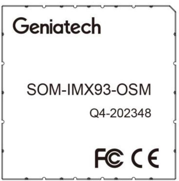 Geniatech Inc-GTC-OSM IMX93-0208-Y Sistema su moduli - SOM SOM with ARM Cortex-A55/ARM Cortex-M33 Processor 2GB RAM