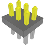 Conn Unshrouded Header HDR 6 POS 1.27mm Solder ST Top Entry Thru-Hole Layer