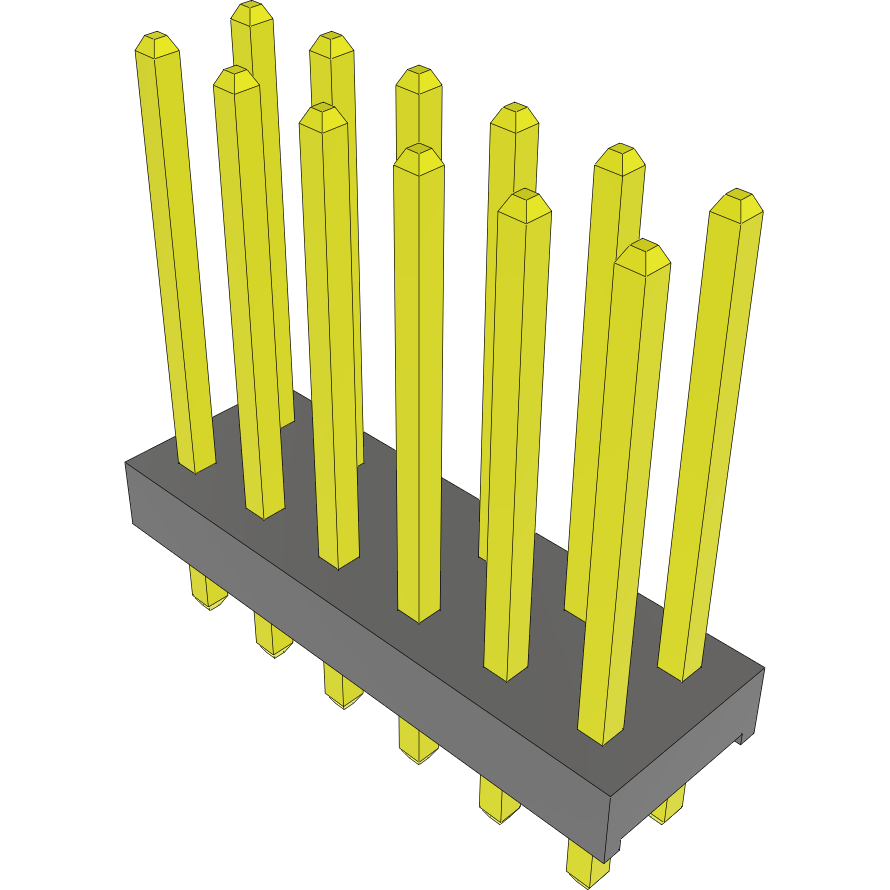 Samtec-MTMM-106-08-G-D-335 Connector Headers and PCB Receptacles Conn Unshrouded Header HDR 12 POS 2mm Solder ST Top Entry Thru-Hole Bulk