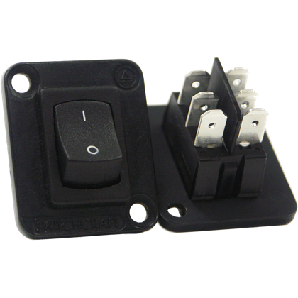 Switchcraft-EHRRSLB Switch Rocker Switch Rocker DPDT Curved Rocker