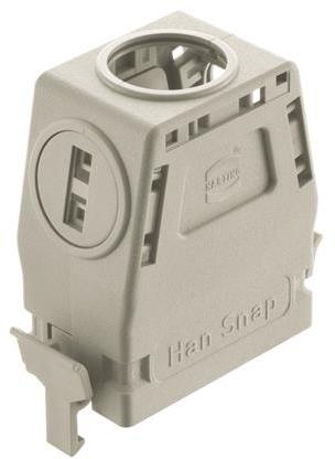 HARTING-09330100401 Schrumpfbalgenadapter Shell Housing 90°/180° 10B Shell Size Polycarbonate Snap-in latches Han-Snap®