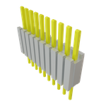 Conn Board Stacker HDR 10 POS 1.27mm Solder ST Thru-Hole Tube