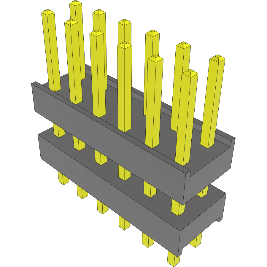 Samtec-DW-06-15-S-D-290 Steckverbinderleisten und Leiterplattenbuchsen Conn Board Stacker HDR 12 POS 2.54mm Solder ST Top Entry Thru-Hole Bulk