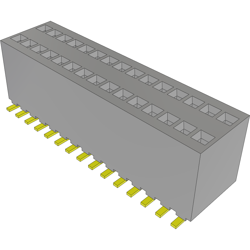 Samtec-RSM-115-02-LM-D Cabezales del conector y receptáculos PCB Conn Socket Strip SKT 30 POS 1.27mm Solder ST SMD Tube