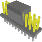 Conn Unshrouded Header HDR 20 POS 1.27mm Solder ST Top Entry Thru-Hole Tube