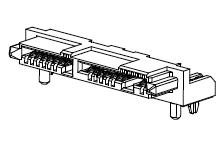 Molex-78395-0001 Raccordement SCSI Conn Micro SAS RCP 9Power/16Signal POS Solder RA SMD 25 Terminal 1 Port Tray