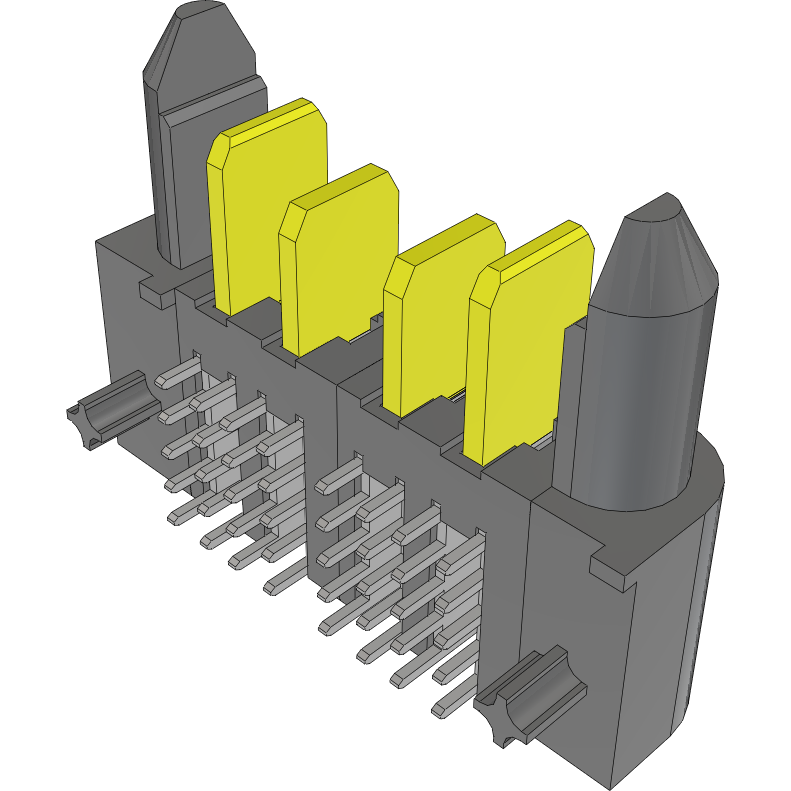 Samtec-ET60T-D02-0-00-D02-L-R1-S-H Connector Headers and PCB Receptacles Conn Wire to Board HDR 4Power POS 5.5mm Solder RA Side Entry Thru-Hole Tray