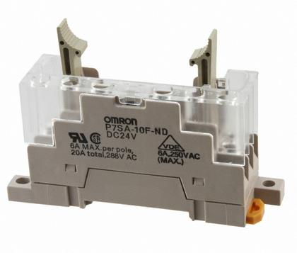 Omron-P7SA-10F-ND DC24 Relay Sockets Relay Sockets Screw Terminal 6A 30VDC/250VAC DIN Rail 4Pole