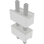 Conn Board Stacker HDR 2 POS 2.54mm Solder ST Top Entry Thru-Hole Bulk