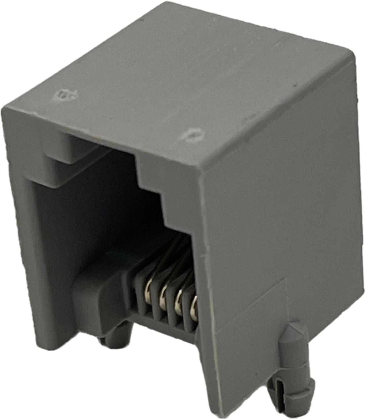 ADAM TECH-MTJ-642BX2 Connector Telephone and Telecom Conn RJ-11 F 6 POS 1.02mm Solder RA Thru-Hole 4 Terminal 1 Port Tray